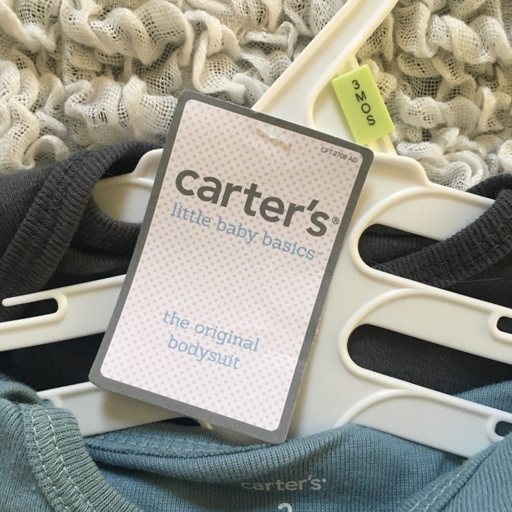 Set/2 Carters The Original Bodysuit Onesies- 3 Mos - Picture 7 of 7